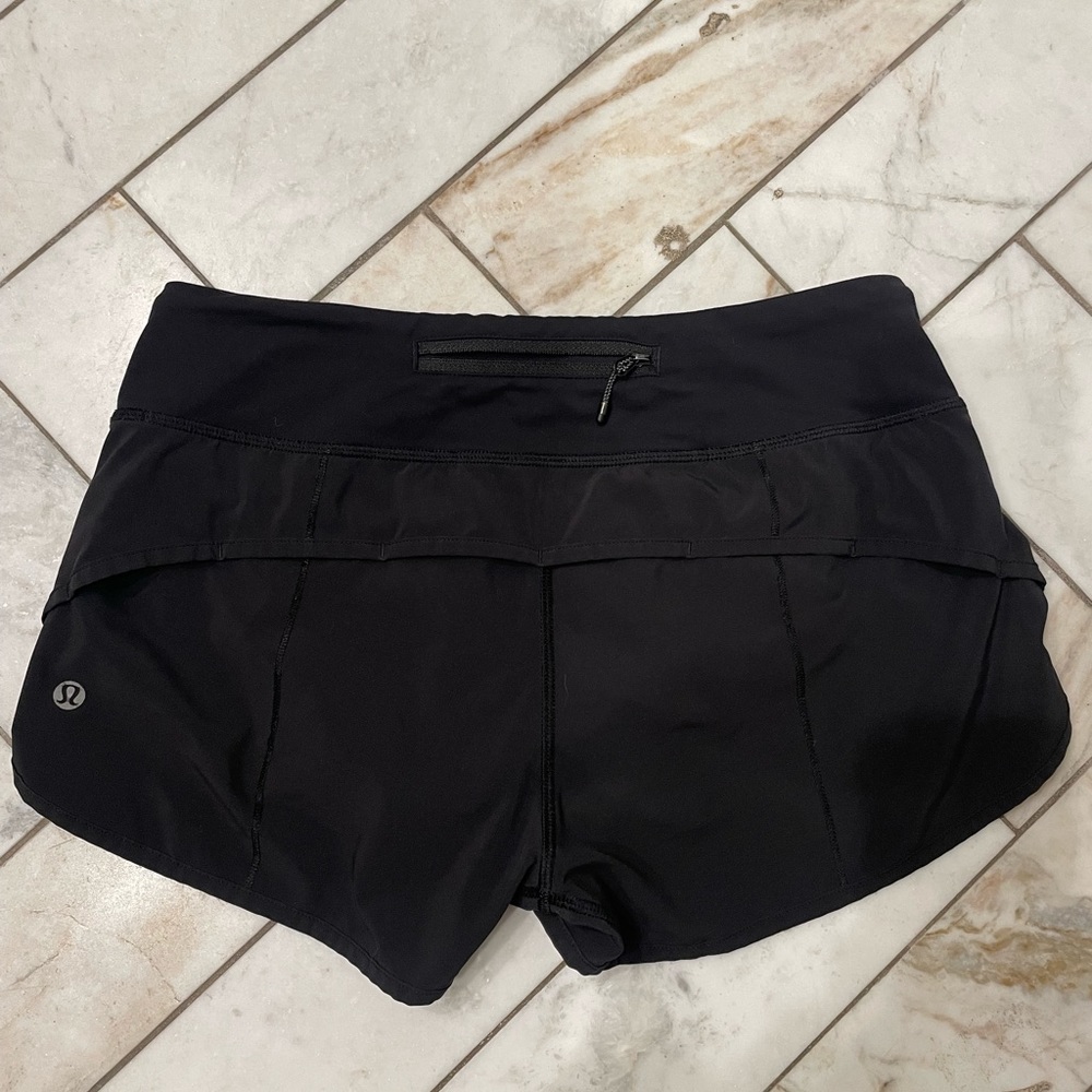Lululemon athletica black running shorts - speed up shorts size 4